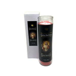 Shreyshti Candle Glass Jar Santa Barbara, Scented Approx 8" for spell, wiccan, pagan, rituals, reiki, religious, aroma therapy purposes